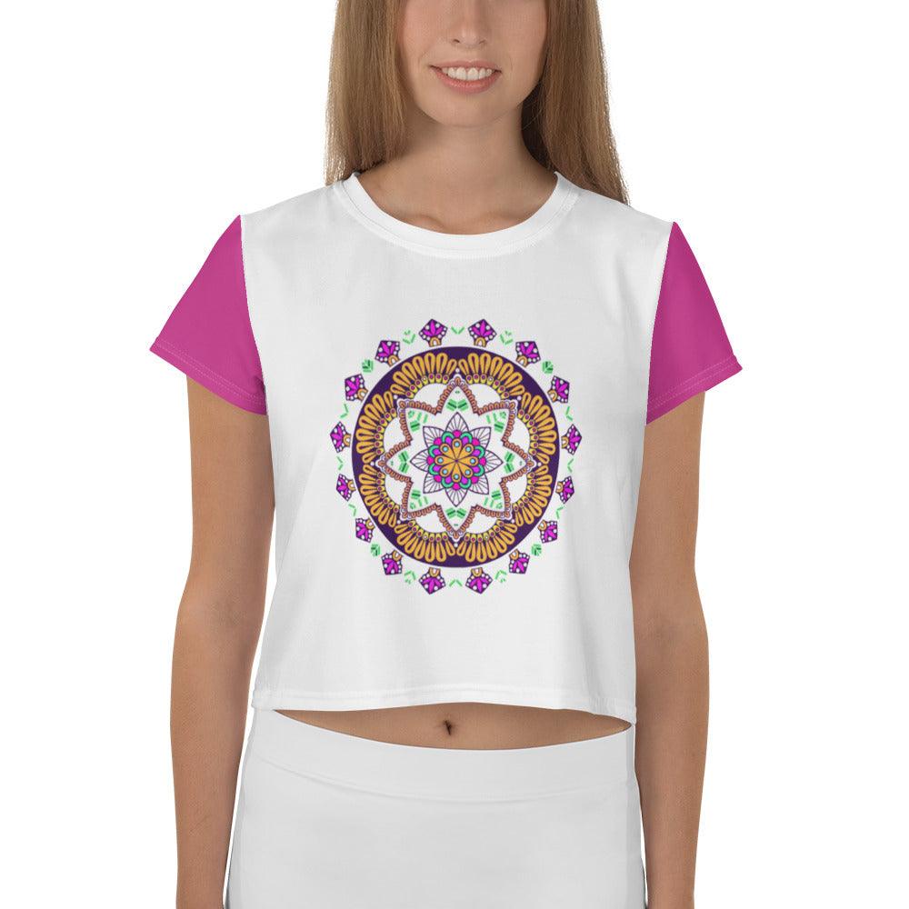 Sanskrit Mandala Crop Tee - Beyond T-shirts