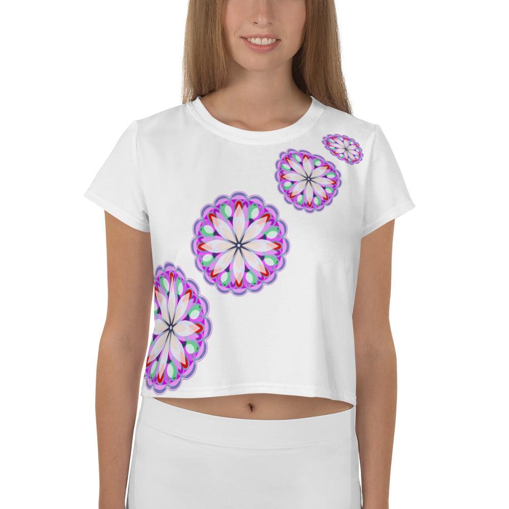 Mandala Zen Garden Crop T-Shirt - Beyond T-shirts