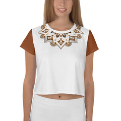 Spiral Mandala Crop T-Shirt - Beyond T-shirts