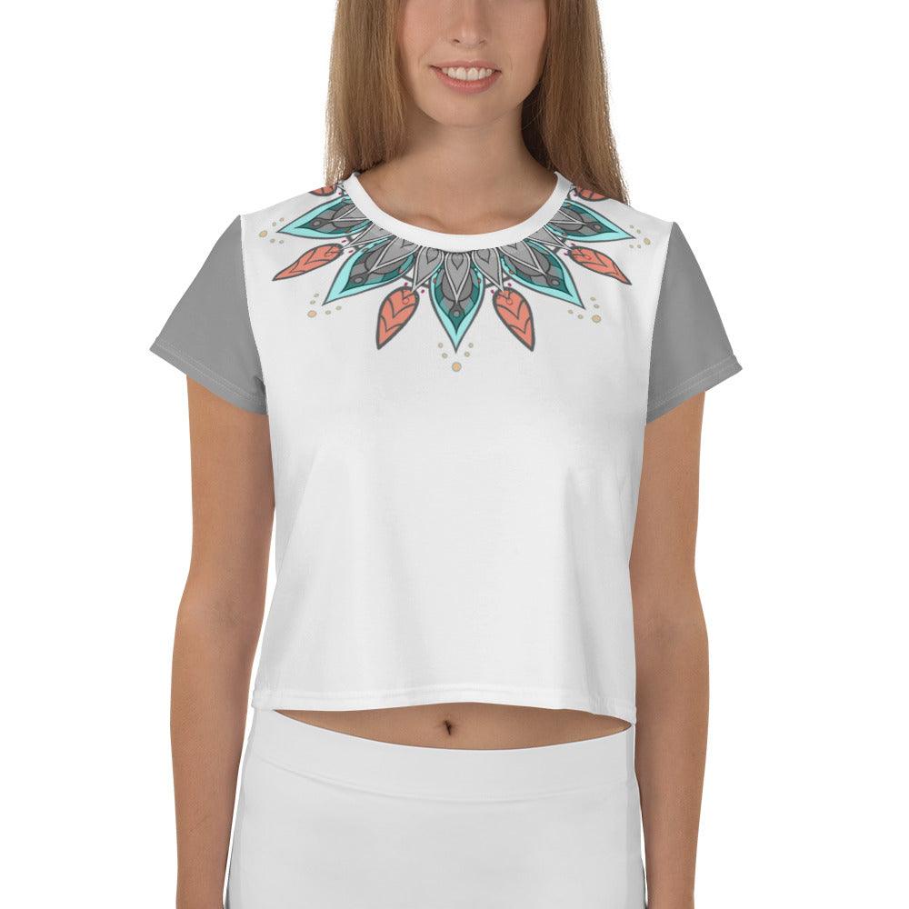 Lotus Mandala Crop T-Shirt - Beyond T-shirts