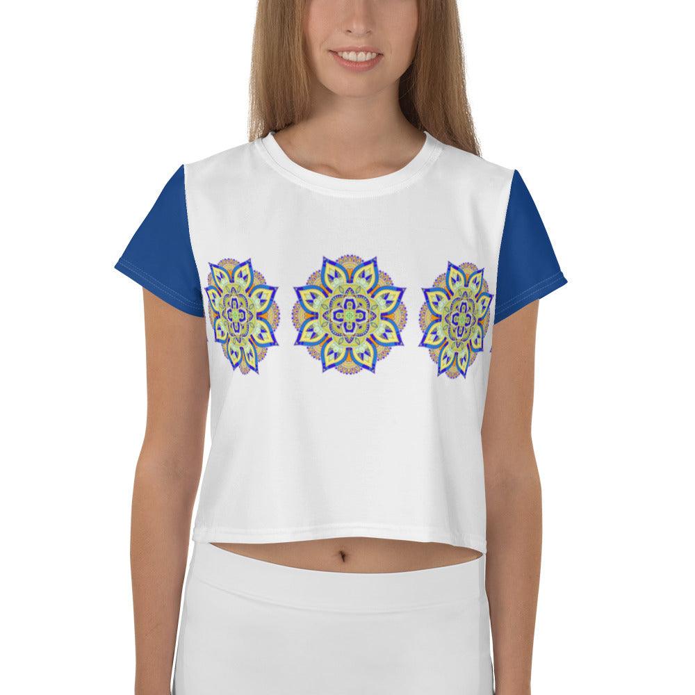 Radiant Mandala Crop T-Shirt - Beyond T-shirts