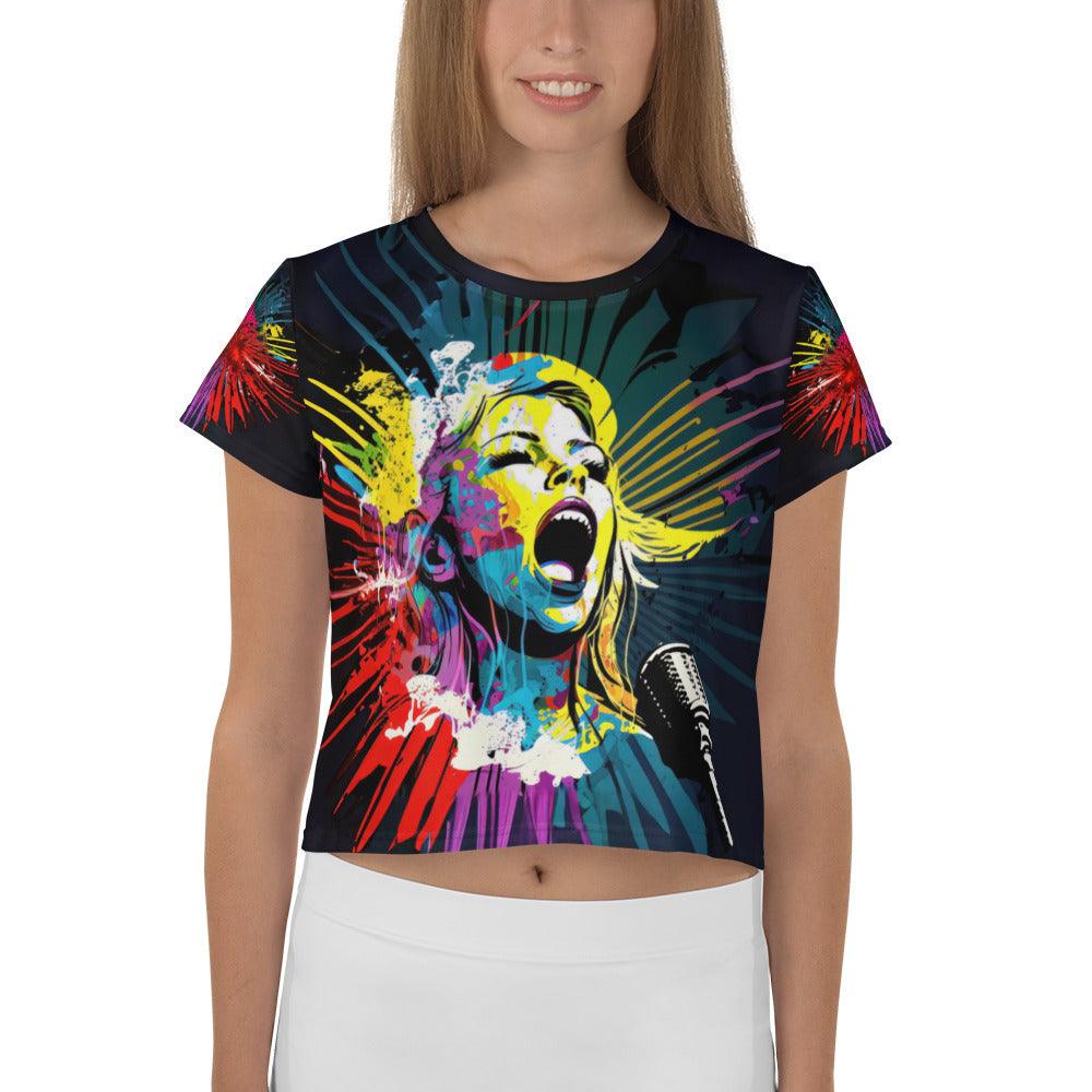 Urban Beats Music Graffiti Crop Tee - Beyond T-shirts