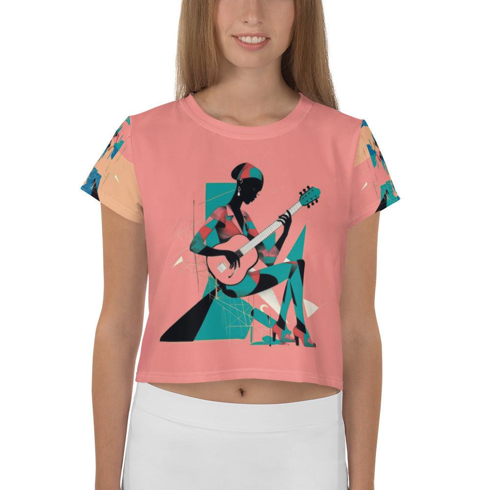 Disco Diva All-Over Print Crop T-Shirt - Beyond T-shirts