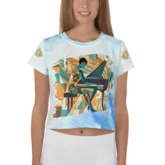 Reggae Rhythms All-Over Print Crop T-Shirt - Beyond T-shirts