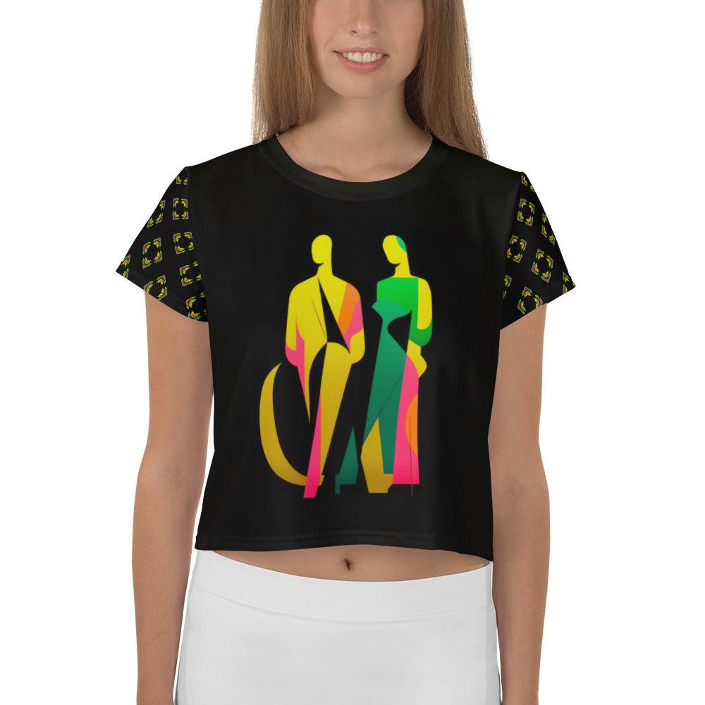 Urban Couture All-Over Print Crop T-Shirt - Beyond T-shirts