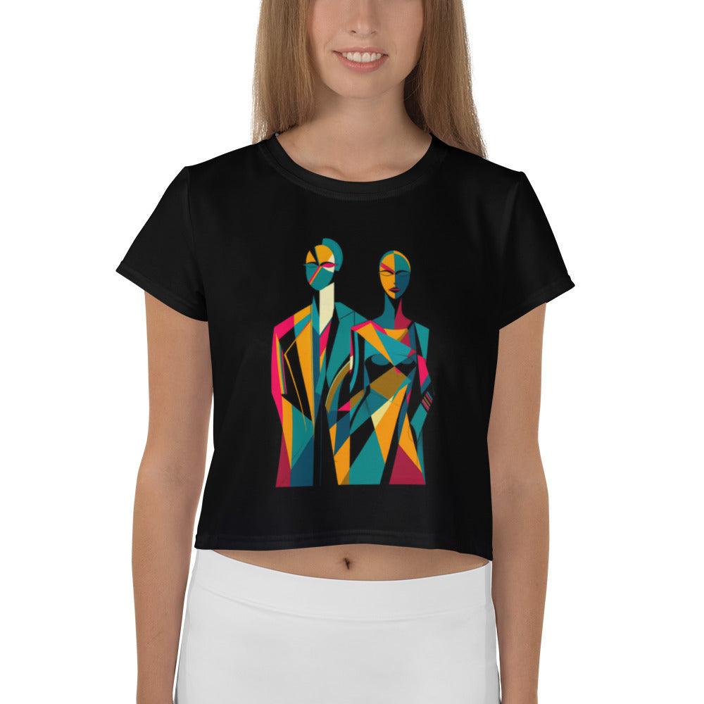 Street Style Symphony All-Over Print Crop T-Shirt - Beyond T-shirts