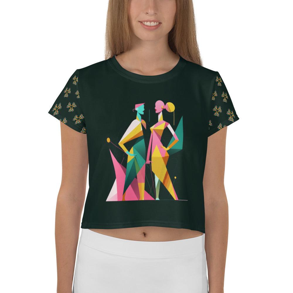 Urban Renaissance All-Over Print Crop T-Shirt - Beyond T-shirts