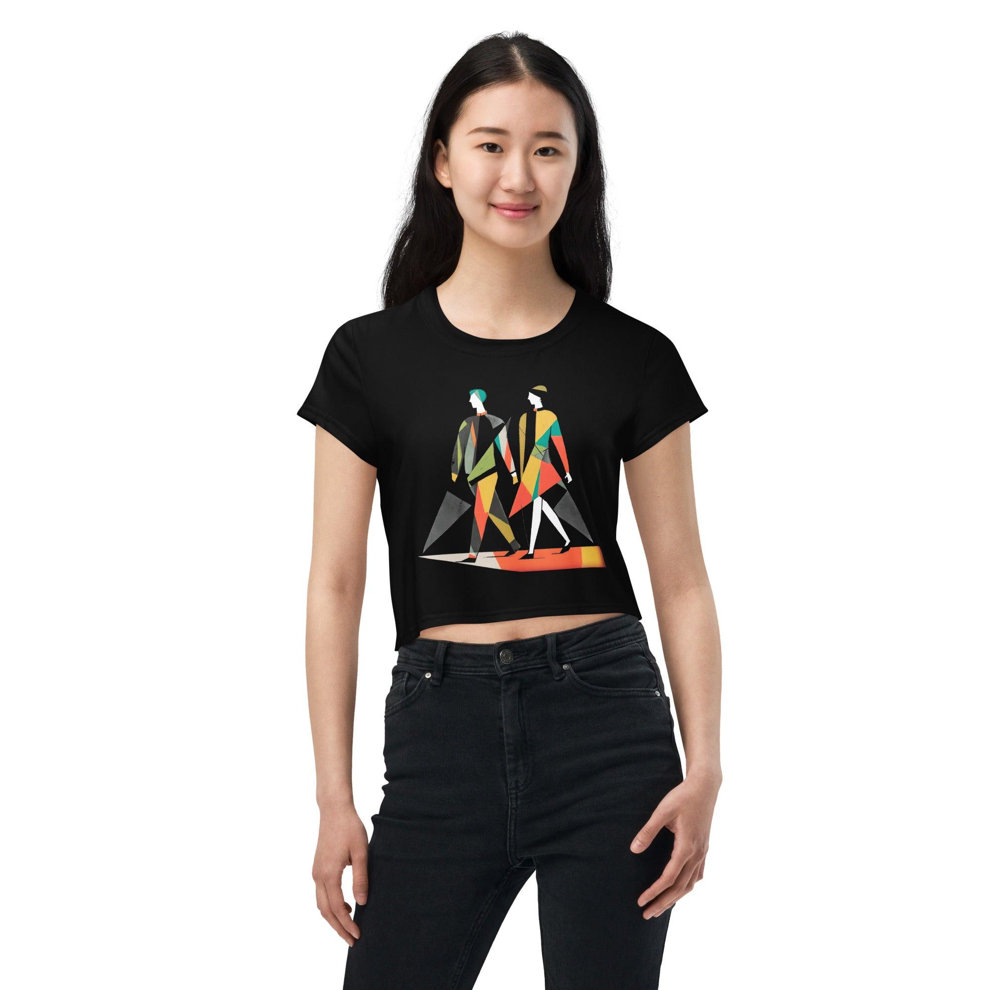 Abstract Ambitions All-Over Print Crop T-Shirt - Beyond T-shirts