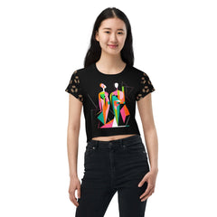 Couture Creation All-Over Print Crop T-Shirt - Beyond T-shirts