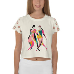 Artistic Reverie All-Over Print Crop T-Shirt - Beyond T-shirts