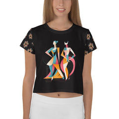 Vibrant Vogue Vision All-Over Print Crop T-Shirt - Beyond T-shirts