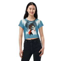 Gothic Glamour Halloween Crop Top - Beyond T-shirts