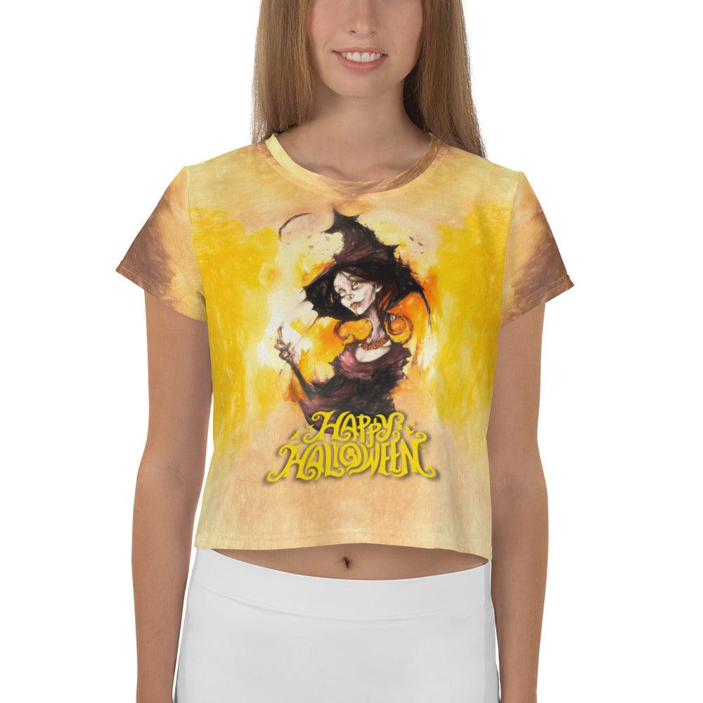 Magical Halloween Castle Crop Tee - Beyond T-shirts