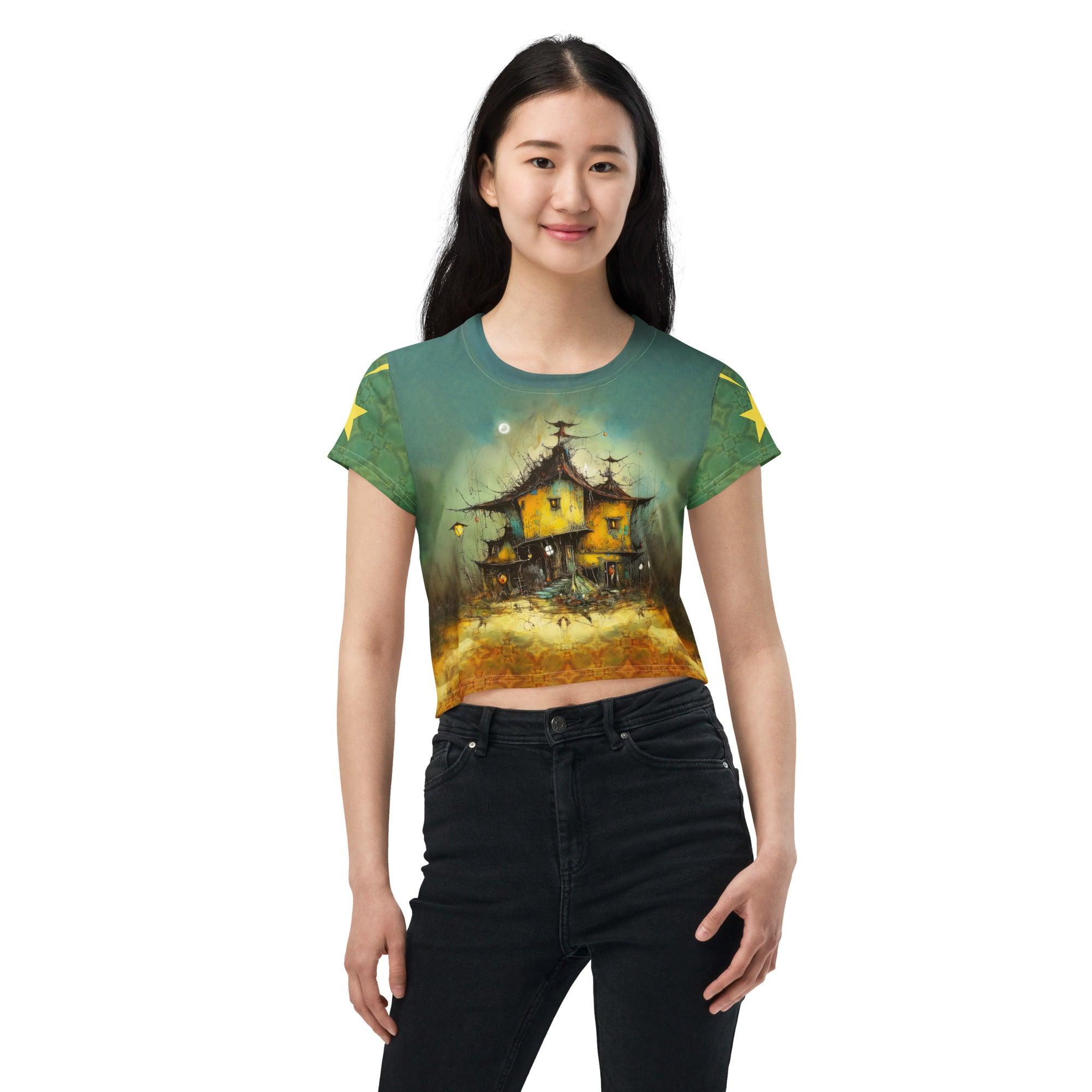 Enchanted Moonlit Forest Crop Top - Beyond T-shirts