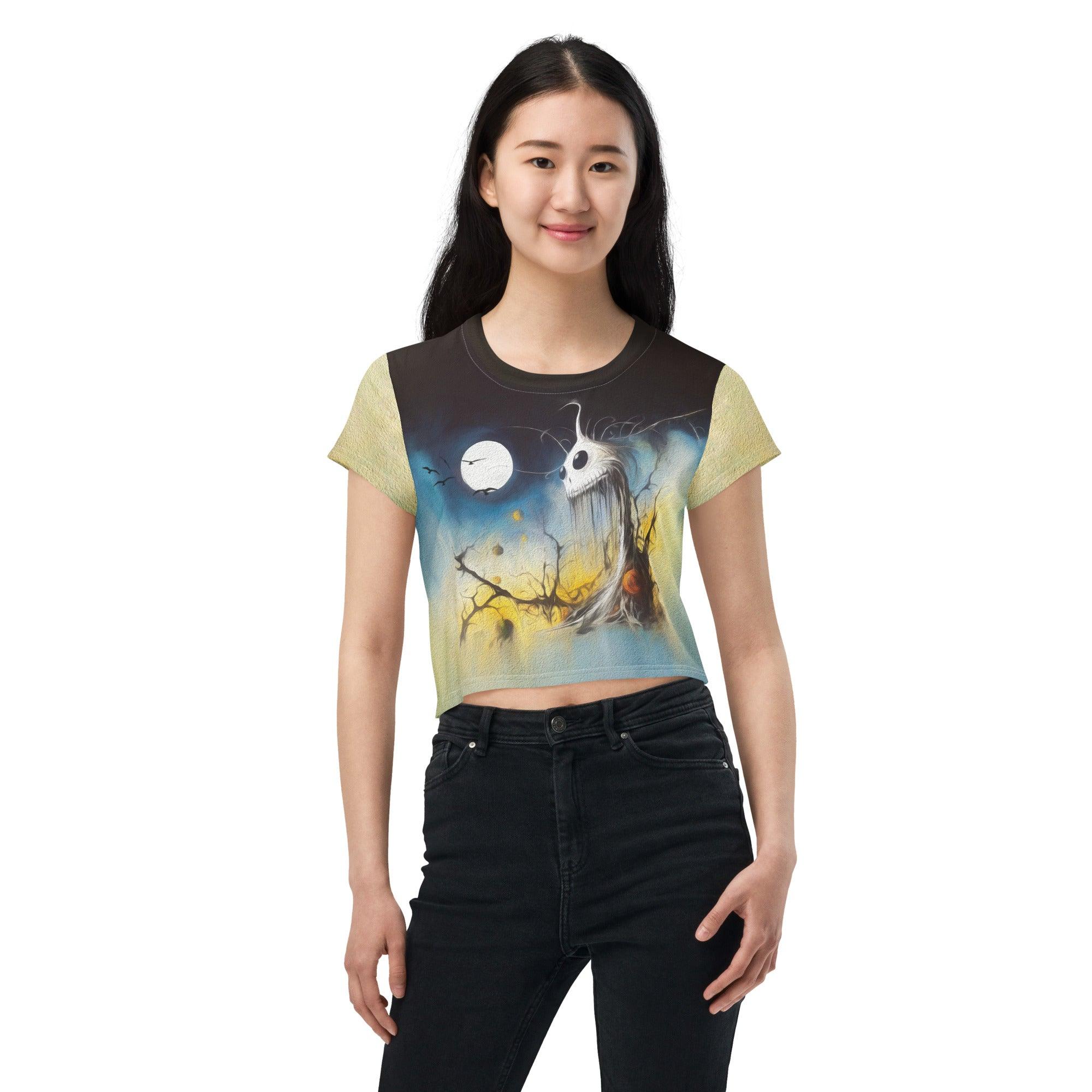 Midnight Masquerade Women's Crop Tee - Beyond T-shirts