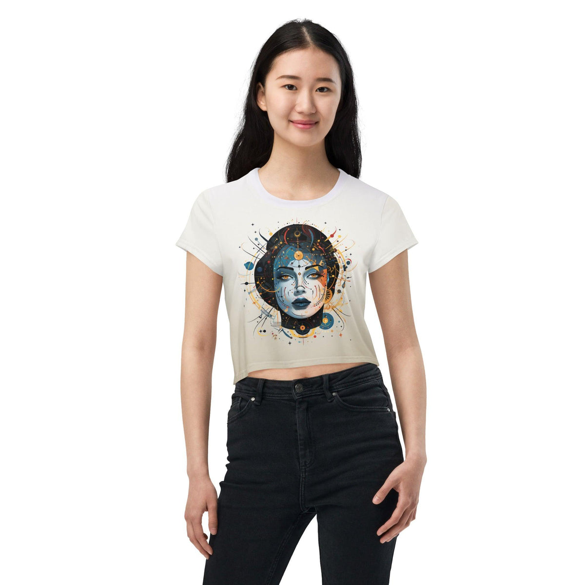 Feminine Energy: Abstract Women Art Crop T-Shirt - Beyond T-shirts