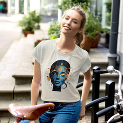 Abstract Goddesses: Women's Painting Crop Tee - Beyond T-shirts