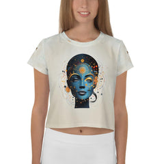 Abstract Goddesses: Women's Painting Crop Tee - Beyond T-shirts