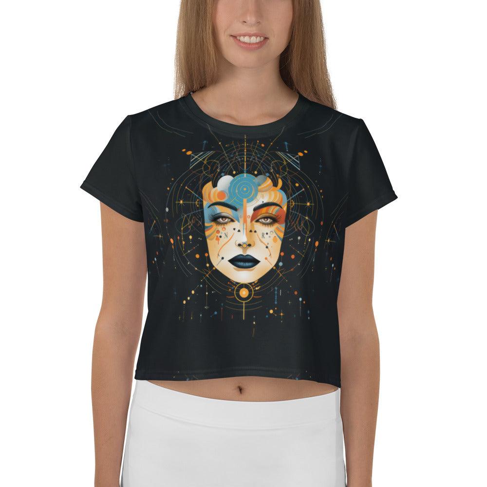 Abstract Portraits of Women's Crop Tee - Beyond T-shirts