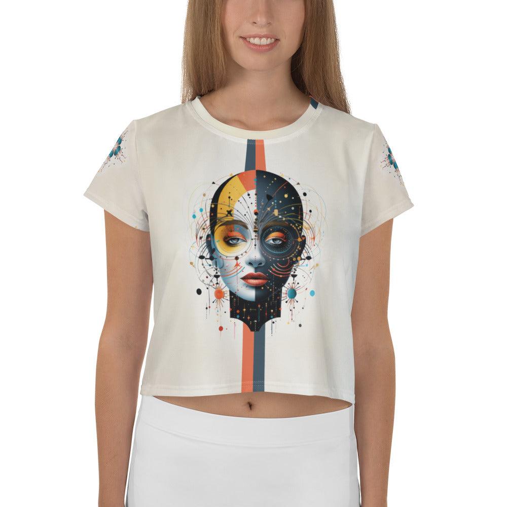 Abstract Beauty Blossoms: Women's Art Crop T-Shirt - Beyond T-shirts