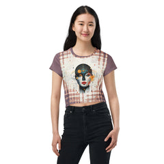 Abstract Radiance: Women's Art Crop T-Shirt - Beyond T-shirts