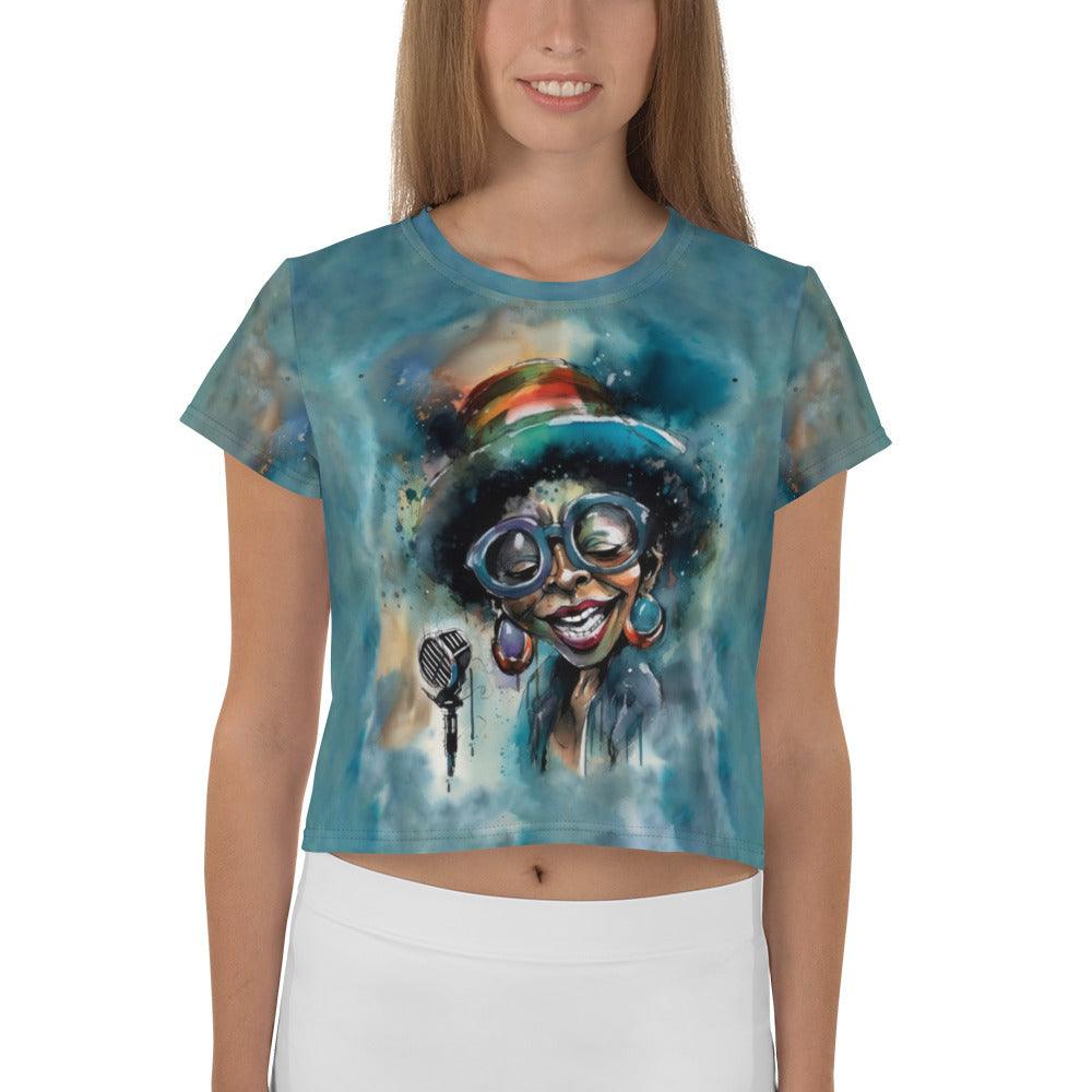 Melodic Mirth Caricature Crop T-Shirt - Beyond T-shirts