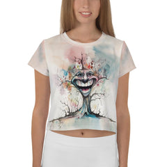 Lyrical Lines Caricature Crop Tee - Beyond T-shirts