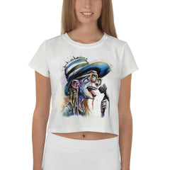 Playful Pitches Caricature Crop Tee - Beyond T-shirts