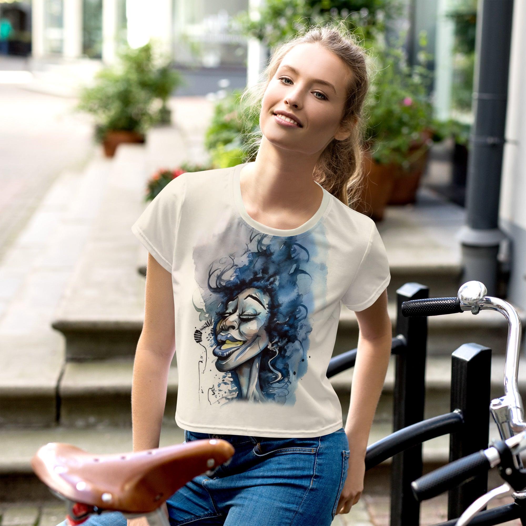 Melodious Muses Caricature Crop T-Shirt - Beyond T-shirts