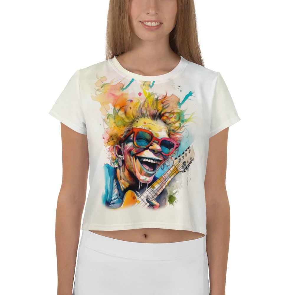 Harmonic Hilarity Caricature Crop Tee - Beyond T-shirts