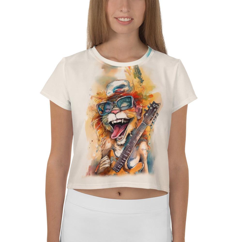 Sketchy Silhouettes Caricature Crop Tee - Beyond T-shirts