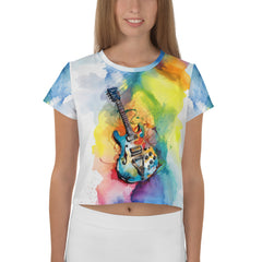 Pianist's Playful Pizzazz Crop T-Shirt