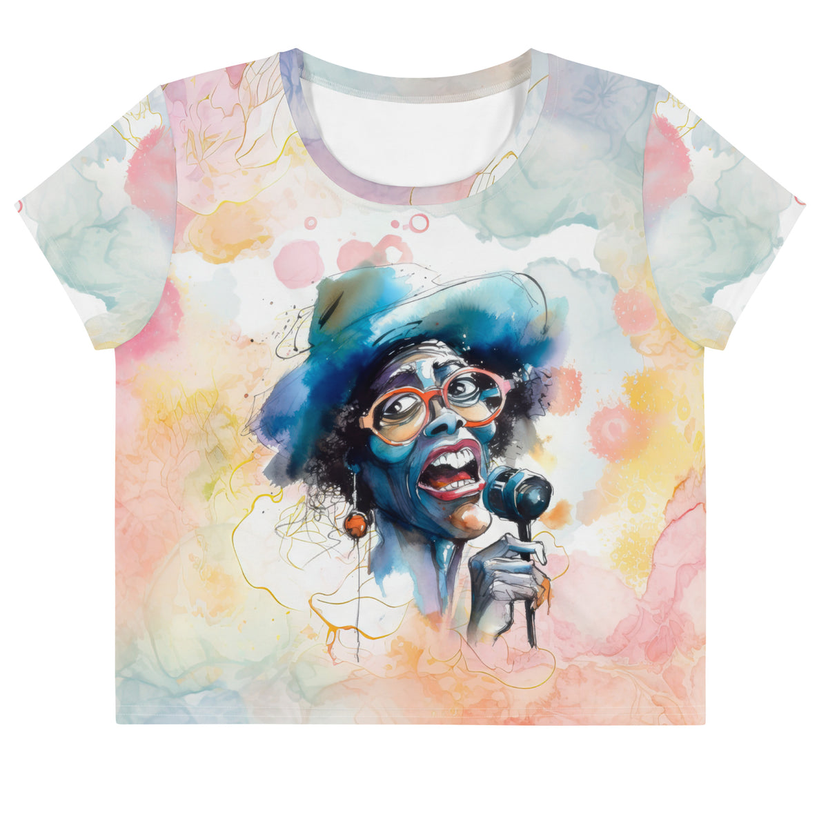 Harmonica's Harmonious Hues Crop T-Shirt