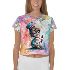 Tambourine's Tuneful Tales Crop T-Shirt