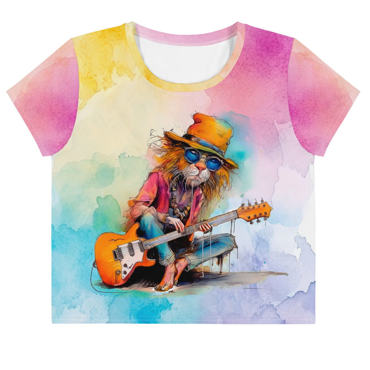 Harpist's Humorous Harmonies Crop T-Shirt