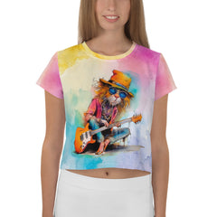 Harpist's Humorous Harmonies Crop T-Shirt