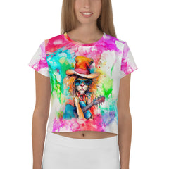 Violist's Vivacious Variations Crop T-Shirt