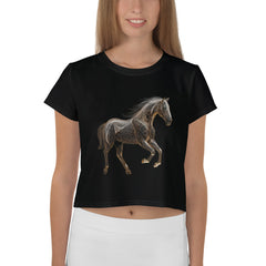 Dazzling Dolphin Dance Women's Crop T-Shirt