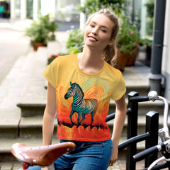 Intricate Iguana Illustration Crop T-Shirt