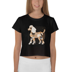 Regal Reindeer Radiance Women's Crop T-Shirt