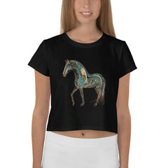 Zesty Zebra Zenith Women's Crop T-Shirt