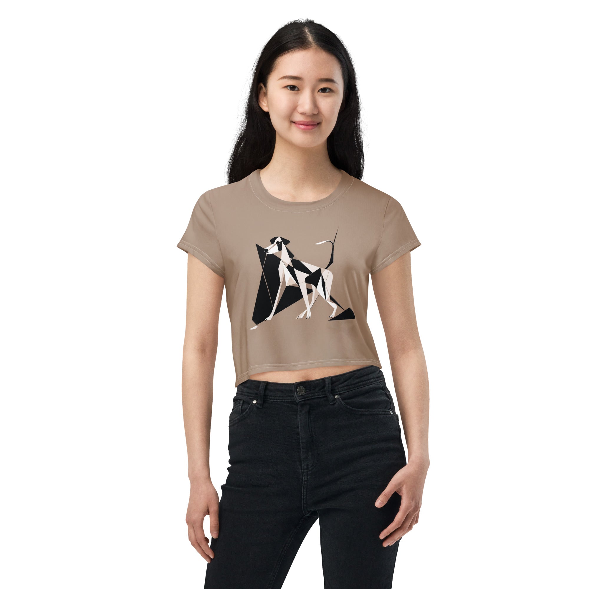 Fascinating Flamingo Flight Women's Crop T-Shirt