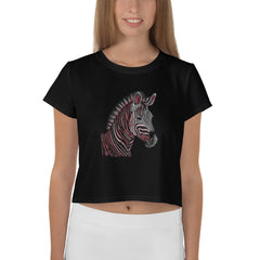 Opulent Ostrich Oasis Women's Crop T-Shirt