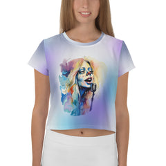 Women's Crop Top with Whimsical Witty Design