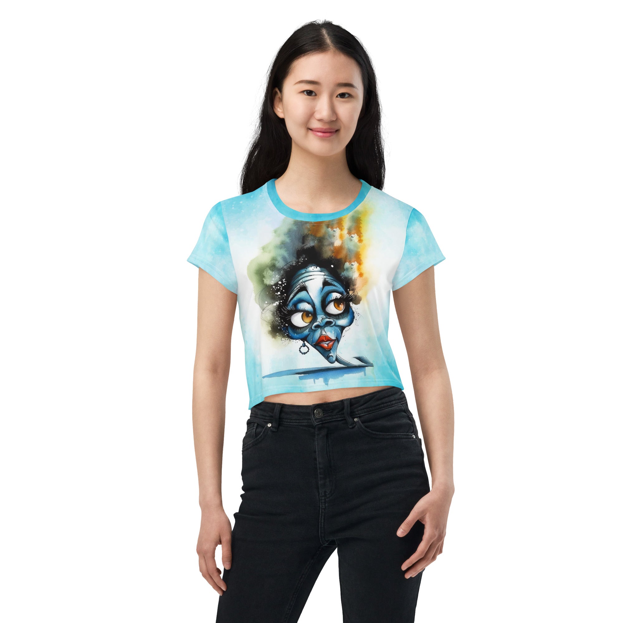 Women's Crop Top with Dancer Design