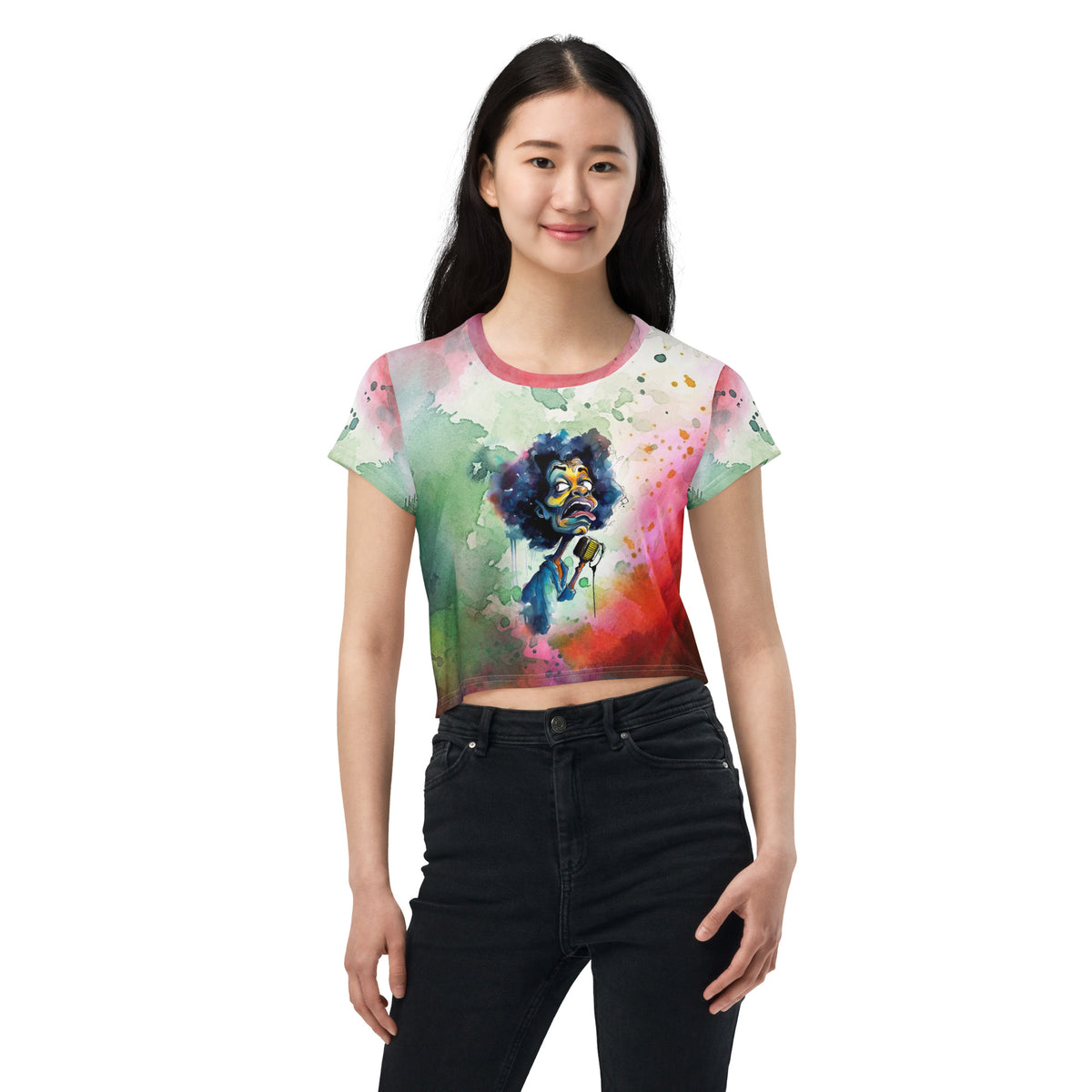 Eccentric Explorer’s Elegance Women's Crop Top