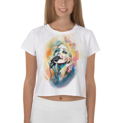 Crop Top with Football Folly Design