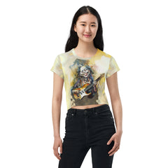 Women's Crop Top with Knightly Design