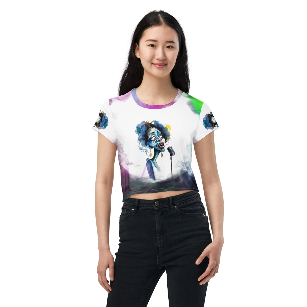 Playful Political Parody Women's Crop Top