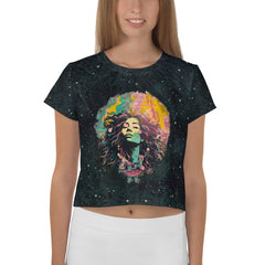 Spiral Symphony Crop All-Over Print Crop Tee